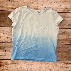 Athleta Light Blue Ombre Short Sleeve Tee
